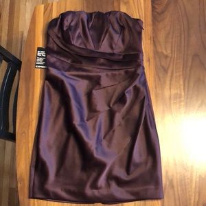 NWT! Express Dark Plum Strapless Dress!